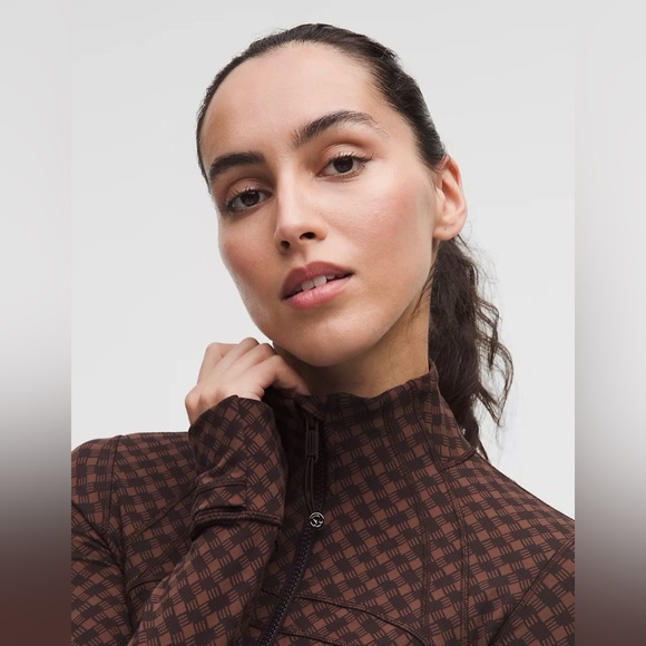 NWT Lululemon Define Jacket Jacquard - Square Heart Jacquard Java Sequoia 6 - Picture 5 of 9